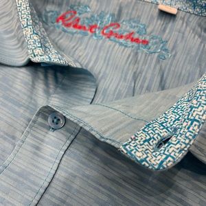 Robert Graham Baby Blue Button Down Shirt Big n Tall size 3XLT. Worn once